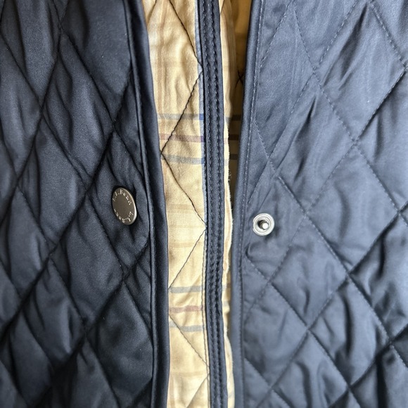 LL. Bean Women's Navy Quilted Equestrian Barn Riding Jacket with Plaid Lining XL - Picture 4 of 13